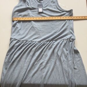 Universal Thread Women's Size 3X Lt. Blue Drop Waist Knit Midi Dress Sleeveless